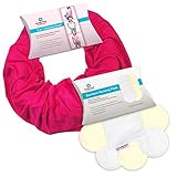 Family First Nursing Cover Breastfeeding Scarf and Organic Bamboo Nursing Pads Gift Set - Pink by Fa