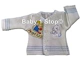 Baby Premature Cardigan Newborn Early Tiny Baby Prem Choice of Blue or White (3-5lbs, White) by ange