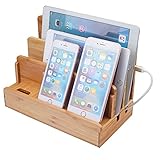 [veesee]竹製 卓上 充電スタンド 多功能充電ホルダー 木目調 iPhone Andro...