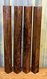 4- Highly Figuredブラックウォールナットプールキュー/ LuthierパーツTurning木製T : 1 13 / 16」、W : 1 13 / 16」、L : 22 " – 9316