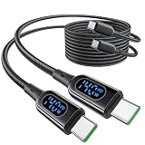 MINSLIS DC03 USB Type C ケーブル【140W/5A 2本セット】PD対応【2m】Type-C to Type-C 急速充電 出力スクリーン表示 ナイロン編み タイプc 充電コード iPhone 16/15/15 Pro/15 Plus/15 Pro Max, MacBook Air/Pro 13'', iPad Mini 6/Pro, Switch等USB-C機種対応