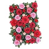 Blesiya 人工花　造花　フラワー　壁飾り　デコレーション　結婚式　インテリア　パーティー　会場　装飾　全８タイプ選べ - 赤い葉