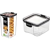 Sistema Ultra Square Food Container, 1.3L, Black & J7S95 Ultra Square Food Container, 460ml, Black, Brown/Tan