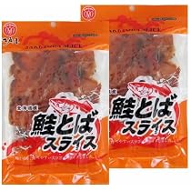 Amazon | 江戸屋 北海道産 鮭とばスライス 38g×2袋 | ノーブランド品