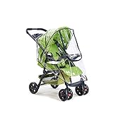 レインカバー ベビーカー用 フロントオープン ファスナー マルチフィット 汎用型 雨/雪/風/寒さに対策 両側通気透明　