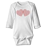 カッコいい 幼児 ストライプ ハーツ デザイン Tシャツ 体に合う White Size 18 Months