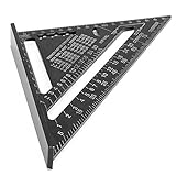 vividcraft製図ツール三角形測定ルーラー7インチメトリックアルミニウム合金スピードスクエアRoofing三角形角度分度器