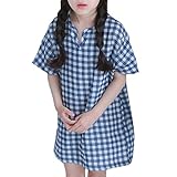 Snone子供 ゆったり ワンピース キッズ ガールズ ミニワンピース 女の子 可愛い チェック柄 チュニック 入園式 お出かけ お呼ばれ