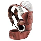 【ベビーアムール 】Bebamour 抱っこひも オールシーズンズ使用可能 おしゃれ 使いやすい 9way 安全ベルト付 ベビーキャリア おんぶ (ピンク)