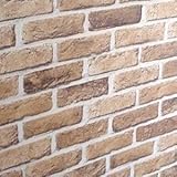 【DIY 壁紙シール】　レンガ　かんたん貼付シールタイプ　45cm×10m リフォーム　ウォールステッカー 防水 （貼り方説明書付） (クラシックブラウン)