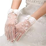 （エブレドレス）everydress　2016　レディース　花嫁手袋　チュール　ビーズ　ウエデ...