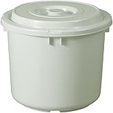 TONBO 新輝合成(Shinki Gosei) トンボ 漬物容器 蓋付き 押しぶた付 20型 グレー 直径37×高さ30.5cm 日本製