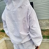 Yiteng　養蜂用　蜂防護服　フェイスネット付上下服　手袋　セット　蜂巣　害虫　駆除　鉄壁ガード　ぶよ　蚊　対策　虫よけ　養蜂　草刈り ガーデニング