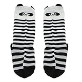 キッズベビーカートン柄の 幼児アンチスリップハイソックス ウォーマーストッキング 綿 タイツ パターン:パンダ