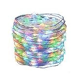 AGPTEK LEDストリングライト　USB給電式・銅線ワイヤー・イルミネーションライトIP65防水　8種類の点滅パターン 簡易DIY　クリスマス/結婚式/パーティ/学園祭デコレーション クリスマス電