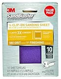 3M SandBlaster 99662ES 180-Grit Palm Sander Sheets, 10-Pack [並行輸入品]