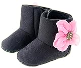 (ダンティヤ)Dantiya  ベビー　キッズ　新生児　秋冬　シューズ　花飾り　靴　ファーストシューズ (11cm)
