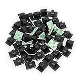 wolfride 100ピース粘着ケーブルドロップケーブルクリップクランプケーブルタイホルダー、車、オフィス、ホーム