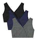 3 Pack: Free to Live Sleep Nursing Bras (Black Charcoal Navy) Large [並行輸入品]