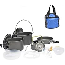 キャンプ調理器具セット Amazon.co.jp: アウトドアキャンプ鍋，クッカーセット6点