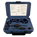 Disston E0103113 Boxed Blu-Mol Bi-Metal Hole Saw Kits, 9-Piece Plumber's Kit by Disston