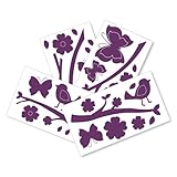 Lambs & Ivy Plumberry Wall Appliques, Plum, Pink, White by Lambs & Ivy