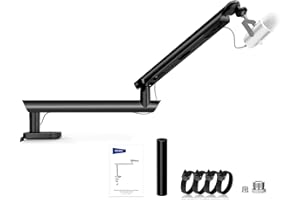 NEEWER マイクスタンド ロープロファイル 関節式マイクブームアーム 卓上マウント ダンピングマイクホルダー 高さ調整 ボールヘッド/3/8"/5/8"アダプター付き コンパチブル PD400X/USB/XLR/SM7B/AT2020/K669B