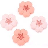 GeekShare 4PCS Silicone Joycon Thumb Grip Caps, Kawaii Cherry Blossom Joystick Cover Compatible with Nintendo Switch/OLED/Swi