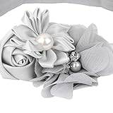 【ノーブランド品】 キッズ 赤ちゃん ヘアバンド ヘッドバンドヘアアクセサリー 写真撮影 小道具 髪飾り 出産祝い グレー