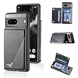 【Anrek】互換性 Google Pixel 7A docomo au Softbank 用 新型 背面 カードケース（ブラック）ソフトバンク グーグル ピクセル7a スマホケース カード収納 横置き機能 携帯カバー ドコモpixel7a BLACK