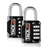 南京錠 TACKLIFE HCL1B 4桁ダイヤル式ロック 2個セット コードライン設計 家庭・倉庫用 日本語取扱説明書 2年保証