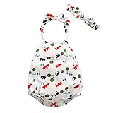 Bobora Baby Infant Girls One Piece服装ロンパースジャンプスーツ+ヘッドバンドセット