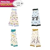 XIAOHAWANG赤ちゃん レッグウォーマー 膝当て 擦りむき防止 膝保護 可愛い　防寒 保温 冷房対策 4セット (セット3)