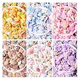 デコパーツホイップデコ パーツ 硬質ケース ミックス かわいい キャラクター 花 お菓子 動物モチーフ ハンドメイド レジンパーツ（6モデル1セット）