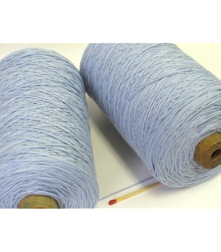 素材は綿糸です Amazon | 20／8綿（ライトブルー） ビギナーさんからベテラン