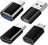 USB-C アダプタ セットUSB Type-C 変換アダプタ USB Type C to USB 3.0 Type-C OTG機能搭載 Type C to Micro Micro to Type C （4個黒）