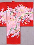 初宮参り衣裳 om-17 赤地・マリ・牡丹柄