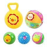 Qiyun Baby Rattle 5 Packed Baby RattlesソフトボールMusical Educational Toy for Kids Babies Newborns