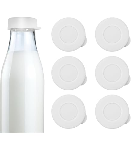 Amazon | ガラス製牛乳ビン用キャップ 48mm 48mm ホワイト | Radiant