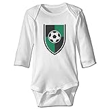 カッコいい ボーイとガール サッカー 紋章ロゴ Tシャツ コットン White Size 24 Months