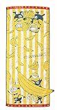丸眞 フェイスタオル MINION ミニオン 34×80cm ストライプバナナ 綿100% 4805028400