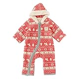 ニシキ ノルディック柄 手・足袋付きボアオール P2908 70cm・レッド