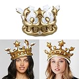 インフレータブルクラウンの誕生日パーティー帽子膨らまコスプレツール舞台小道具キッズベストギフトパーティー 1パック