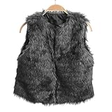 PER キッズ ベスト　ノースリーブベス　フェイクファー 女の子　男の子 ユニセックス　子供服 コート ヨーロッパスタイル ふわふわ 温かい