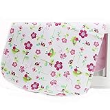 エルフ ベビー (Fairy Baby) ベビー用おでかけ防水シーツ 携帯用オムツ替えシート 100％コットン(カラー: 花,サイズ:80*100cm)