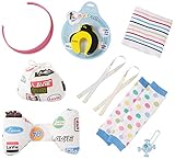 My Plate-Mate a33マイプレートメイトギフトセットピンクドアストッパーペンギン トイホルダーパステル柄付き