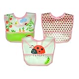 green sprouts(グリーンスプラウツ) プリント防水ビブ/3枚/レディバグ【スタイ】【お食事】【食べこぼしポケット付】BBGS101340245