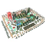289個軍プレイセットクールフィギュアと兵士砲兵戦闘機装甲車両モデルアクセサリーおもちゃプレイふり