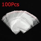 セルフシールストリップとの100pcs、再密封可能な透明セロファンオップバッグ