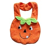 (ビグッド)Bigood ベビービブ よだれかけ キャラクターコットンビブ エプロン 食事用 赤ちゃんスタイ よだれかけ 新生児 アニマル柄 防水ビブ カボチャ オレンジ